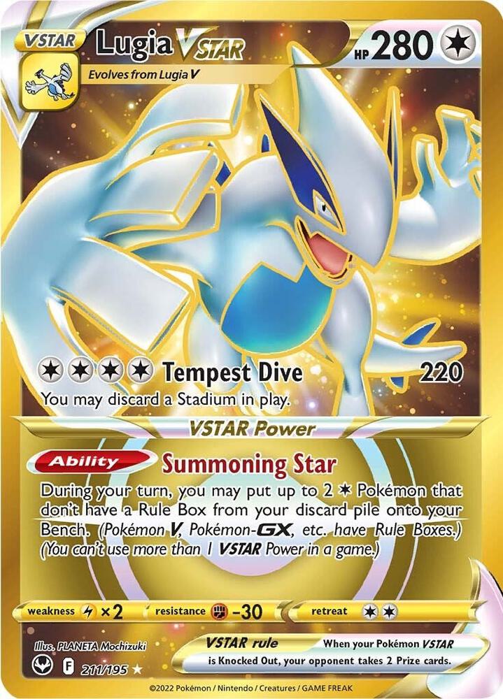 Lugia VSTAR (Secret) (211) 211/195 card from SWSH12: Silver Tempest