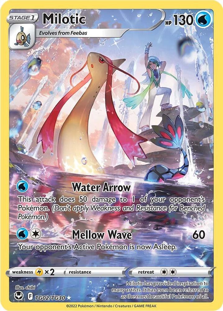 Milotic TG02/TG30 card from SWSH12: Silver Tempest Trainer Gallery