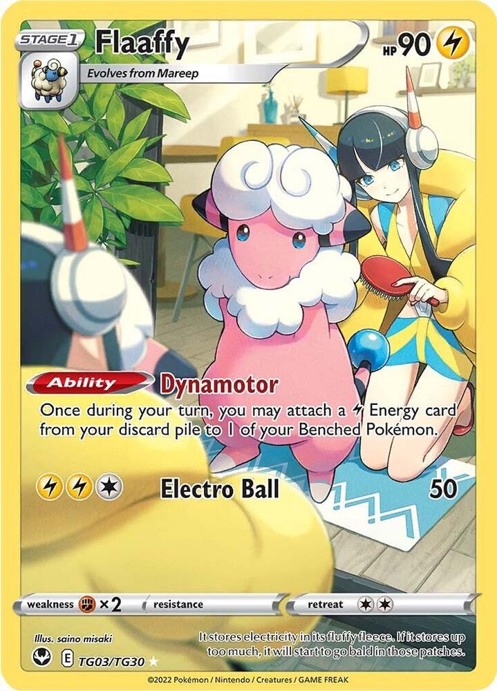 Flaaffy TG03/TG30 card from SWSH12: Silver Tempest Trainer Gallery