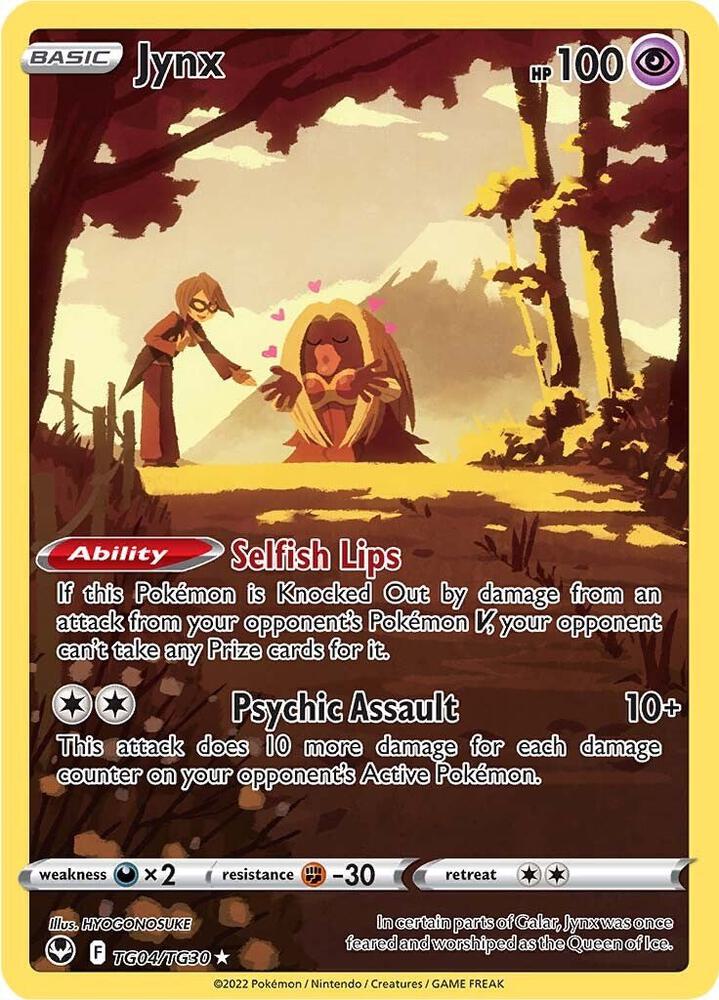Jynx TG04/TG30 card from SWSH12: Silver Tempest Trainer Gallery