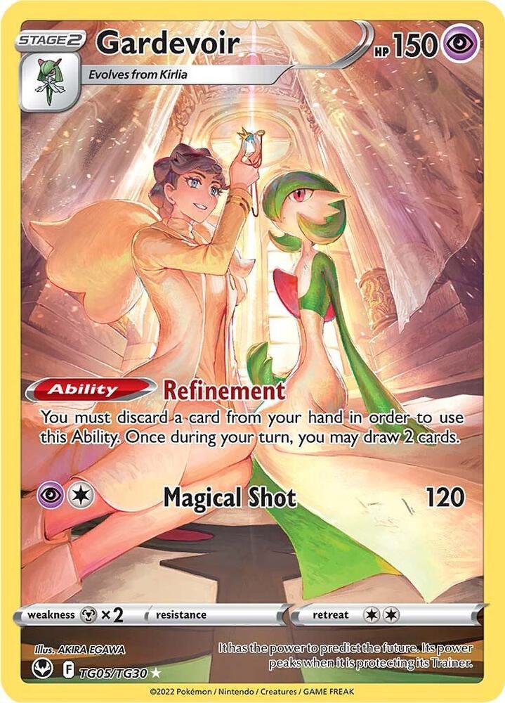 Gardevoir TG05/TG30 card from SWSH12: Silver Tempest Trainer Gallery