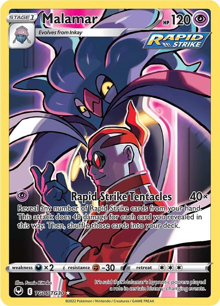 Malamar TG06/TG30 card from SWSH12: Silver Tempest Trainer Gallery