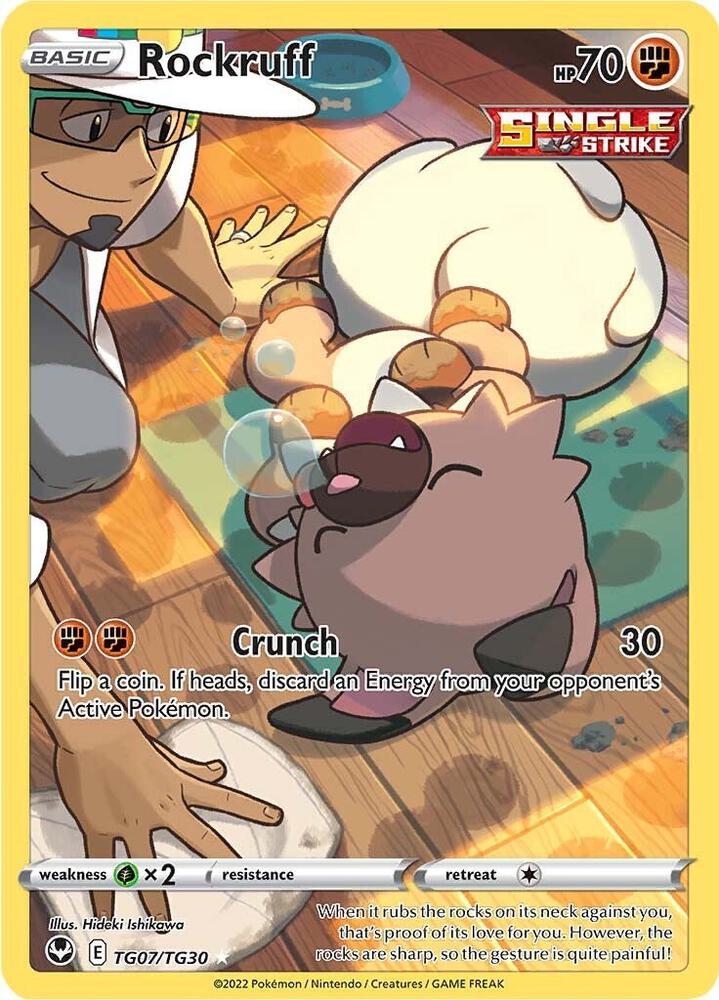 Rockruff TG07/TG30 card from SWSH12: Silver Tempest Trainer Gallery