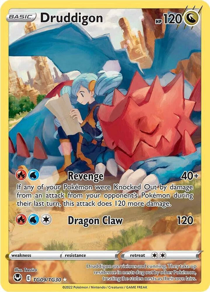 Druddigon TG09/TG30 card from SWSH12: Silver Tempest Trainer Gallery