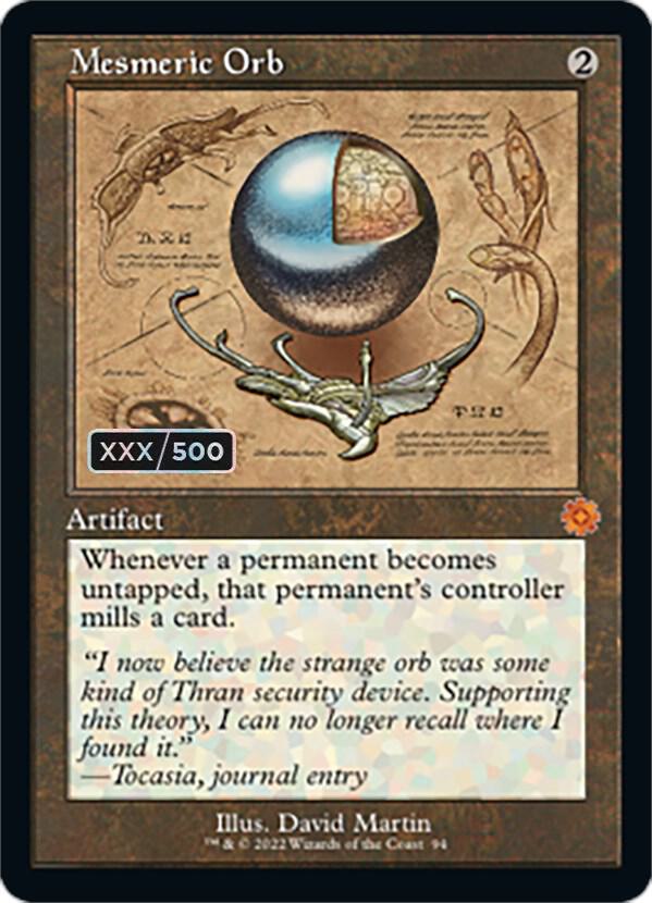 Mesmeric Orb (Schematic) (Serial Numbered) 94 card from The Brothers' War: Retro Frame Artifacts