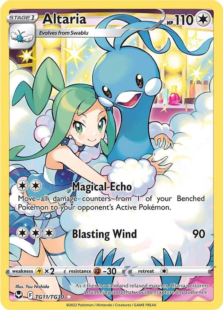 Altaria TG11/TG30 card from SWSH12: Silver Tempest Trainer Gallery