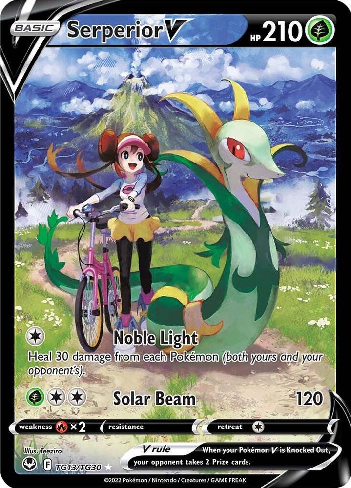 Serperior V TG13/TG30 card from SWSH12: Silver Tempest Trainer Gallery