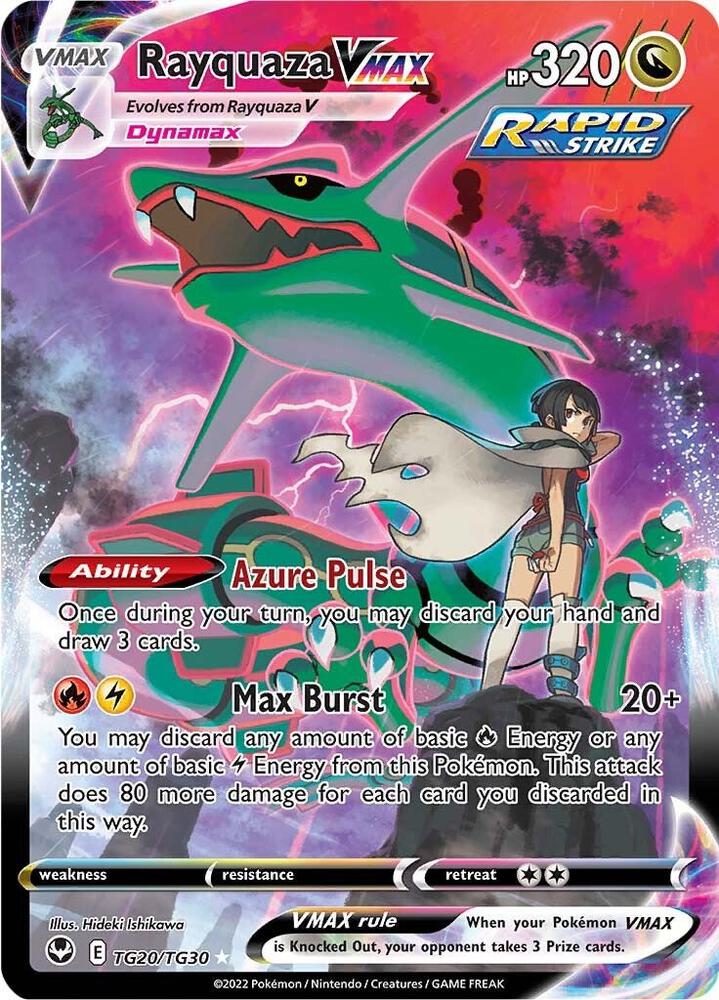 Rayquaza VMAX TG20/TG30 card from SWSH12: Silver Tempest Trainer Gallery