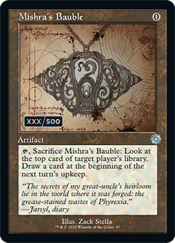 Mishra's Bauble (Schematic) (Serial Numbered) 97 card from The Brothers' War: Retro Frame Artifacts