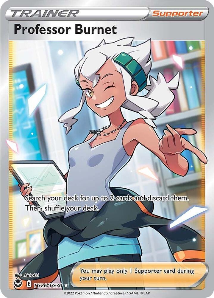 Professor Burnet TG26/TG30 card from SWSH12: Silver Tempest Trainer Gallery