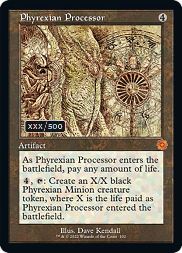 Phyrexian Processor (Schematic) (Serial Numbered) 102 card from The Brothers' War: Retro Frame Artifacts