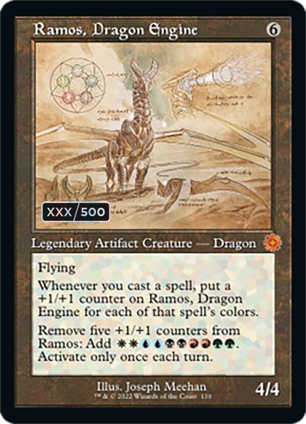 Ramos, Dragon Engine (Schematic) (Serial Numbered) 110 card from The Brothers' War: Retro Frame Artifacts