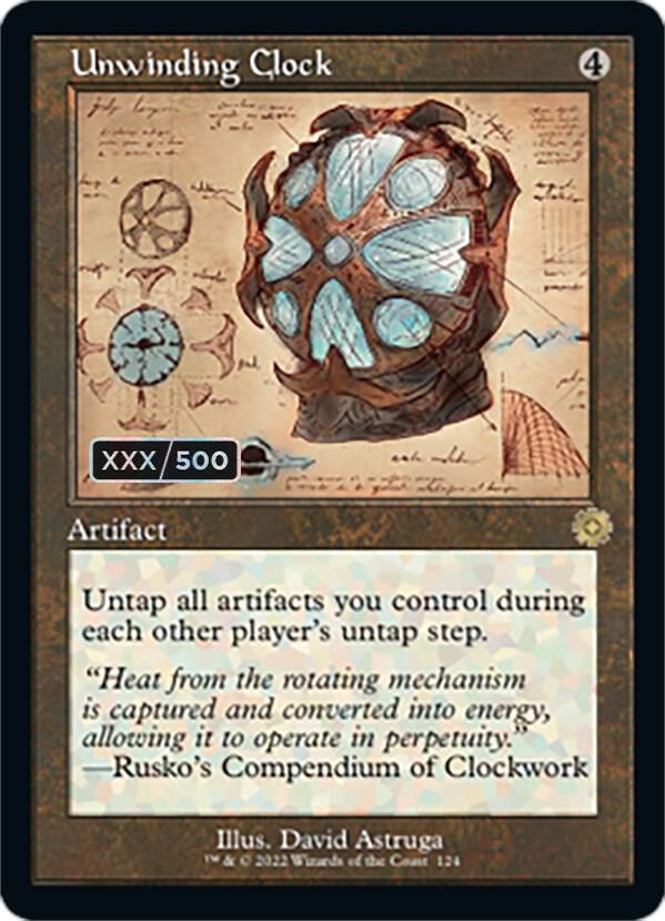 Unwinding Clock (Schematic) (Serial Numbered) 124 card from The Brothers' War: Retro Frame Artifacts