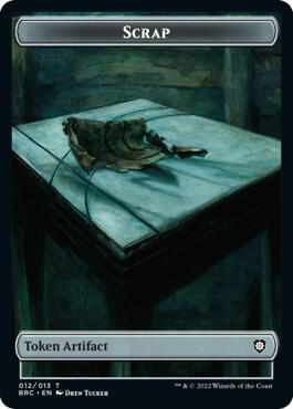 Scrap // Powerstone Double-Sided Token 12 // 7 card from Commander: The Brothers' War