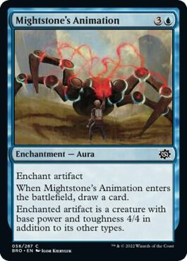 Mightstone's Animation 58 card from The Brothers' War
