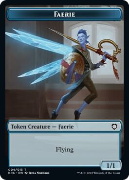 Faerie // Powerstone Double-Sided Token 4 // 7 card from Commander: The Brothers' War