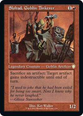 Slobad, Goblin Tinkerer (Retro Frame) 118 card from Commander: The Brothers' War