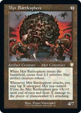 Myr Battlesphere (Retro Frame) 151 card from Commander: The Brothers' War