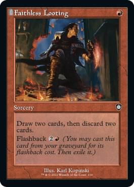 Faithless Looting (Retro Frame) 116 card from Commander: The Brothers' War