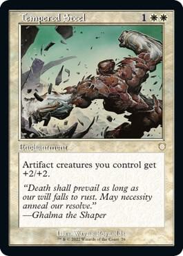 Tempered Steel (Retro Frame) 76 card from Commander: The Brothers' War