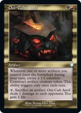Oni-Cult Anvil (Retro Frame) 127 card from Commander: The Brothers' War