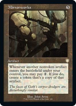 Mirrorworks (Retro Frame) 149 card from Commander: The Brothers' War