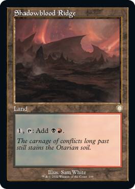 Shadowblood Ridge (Retro Frame) 199 card from Commander: The Brothers' War