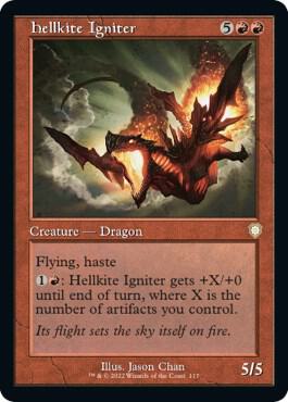 Hellkite Igniter (Retro Frame) 117 card from Commander: The Brothers' War
