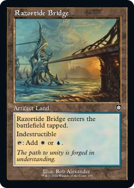Razortide Bridge (Retro Frame) 195 card from Commander: The Brothers' War