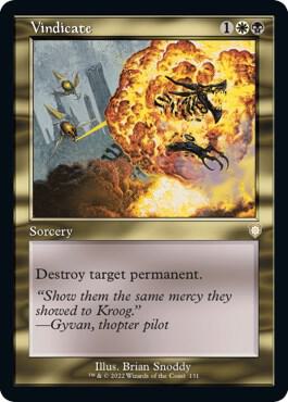 Vindicate (Retro Frame) 131 card from Commander: The Brothers' War