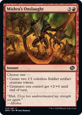 Mishra's Onslaught 143 card from The Brothers' War