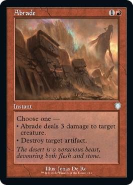 Abrade (Retro Frame) 111 card from Commander: The Brothers' War