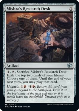 Mishra's Research Desk 162 card from The Brothers' War