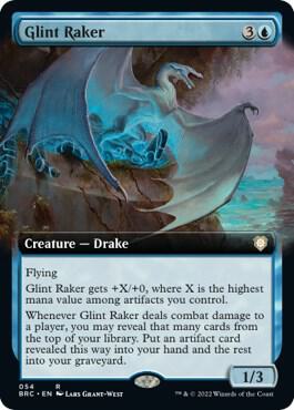 Glint Raker (Extended Art) 54 card from Commander: The Brothers' War
