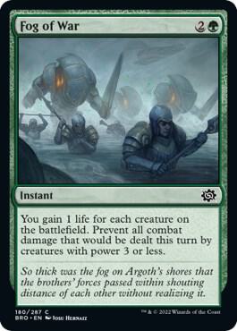 Fog of War 180 card from The Brothers' War