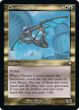 Chrome Courier (Retro Frame) 123 card from Commander: The Brothers' War