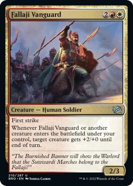 Fallaji Vanguard 210 card from The Brothers' War