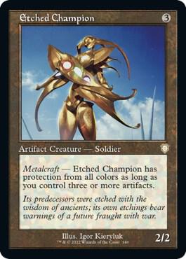 Etched Champion (Retro Frame) 140 card from Commander: The Brothers' War