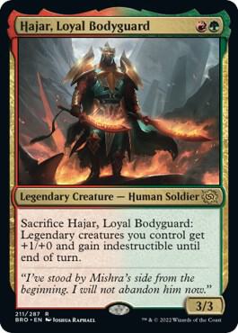 Hajar, Loyal Bodyguard 211 card from The Brothers' War