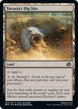 Tocasia's Dig Site 266 card from The Brothers' War