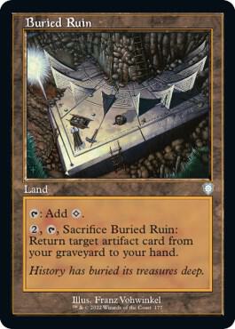 Buried Ruin (Retro Frame) 177 card from Commander: The Brothers' War