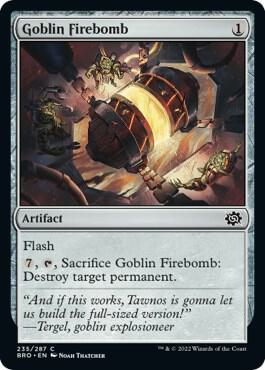 Goblin Firebomb 235 card from The Brothers' War