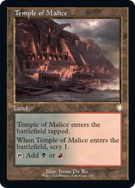 Temple of Malice (Retro Frame) 208 card from Commander: The Brothers' War