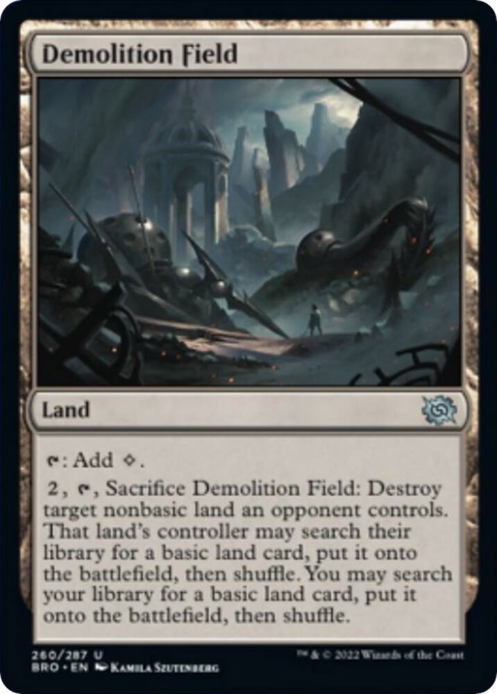 Demolition Field 260 card from The Brothers' War