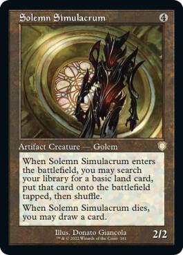Solemn Simulacrum (Retro Frame) 161 card from Commander: The Brothers' War