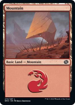 Mountain 274 card from The Brothers' War