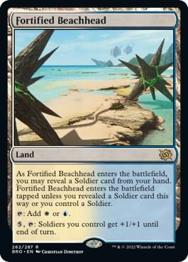 Fortified Beachhead 262 card from The Brothers' War