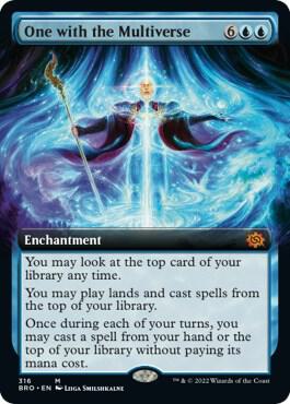 One with the Multiverse (Extended Art) 316 card from The Brothers' War