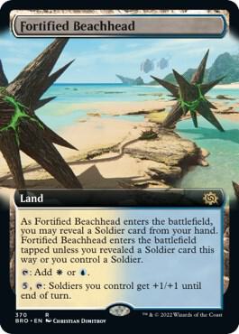 Fortified Beachhead (Extended Art) 370 card from The Brothers' War