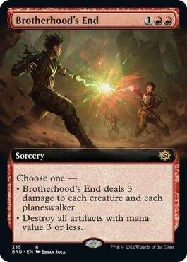 Brotherhood's End (Extended Art) 335 card from The Brothers' War
